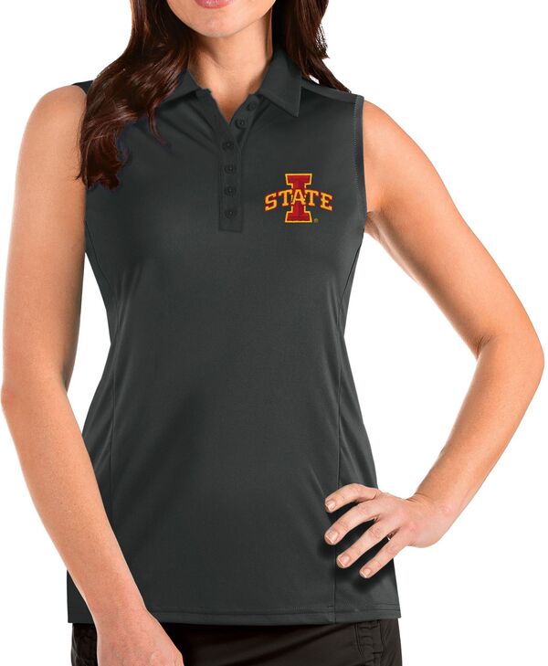 アンティグア レディース トップス タンクトップ ノースリーブ Antigua Women's Iowa State Cyclones Grey Tribute Sleeveless Tank Top NoColor グレー