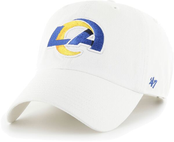 フォーティーセブン メンズ アクセサリー 帽子 '47 ‘ 47 Men's Los Angeles Rams Clean Up Adjustable White Hat NoColor ホワイト