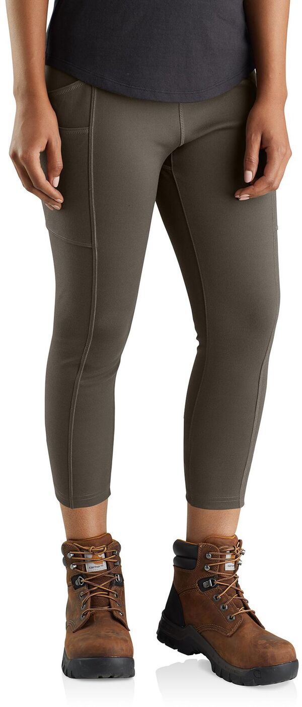 カーハート レディース ボトムス レギンス Carhartt Women's Force Fitted Lightweight Crop Leggings Tarmac