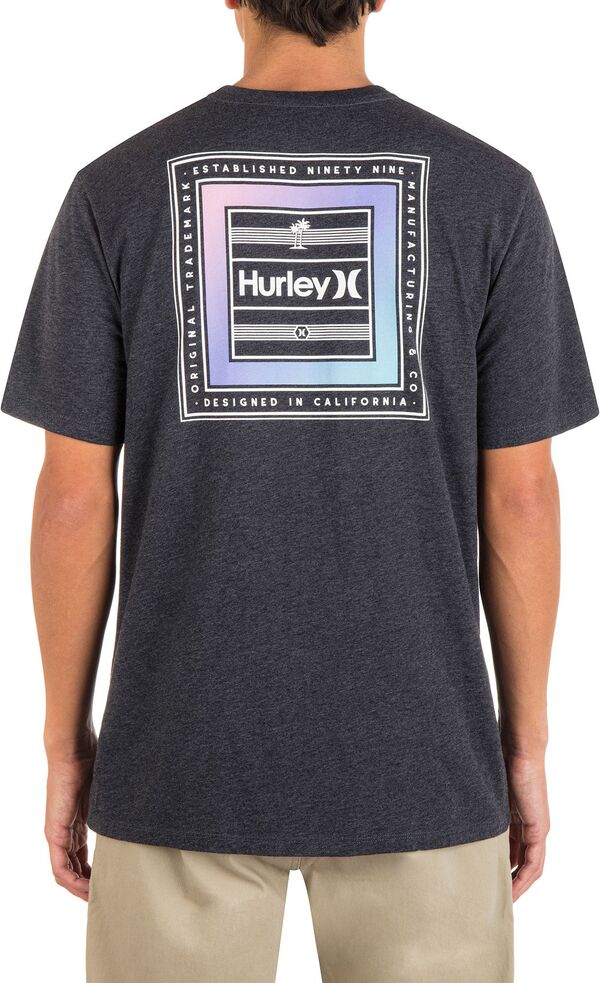 ハーレー メンズ トップス Tシャツ グラフィック Hurley Men's Everyday Washed Tropic Box Short Sleeve Graphic T-Shirt Black Heather ブラック