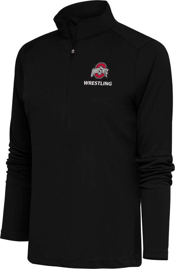 アンティグア レディース アウター ジャケット・ブルゾン Antigua Women's Ohio State Buckeyes Wrestling Black 1/4 Zip Jacket NoColor ブラック