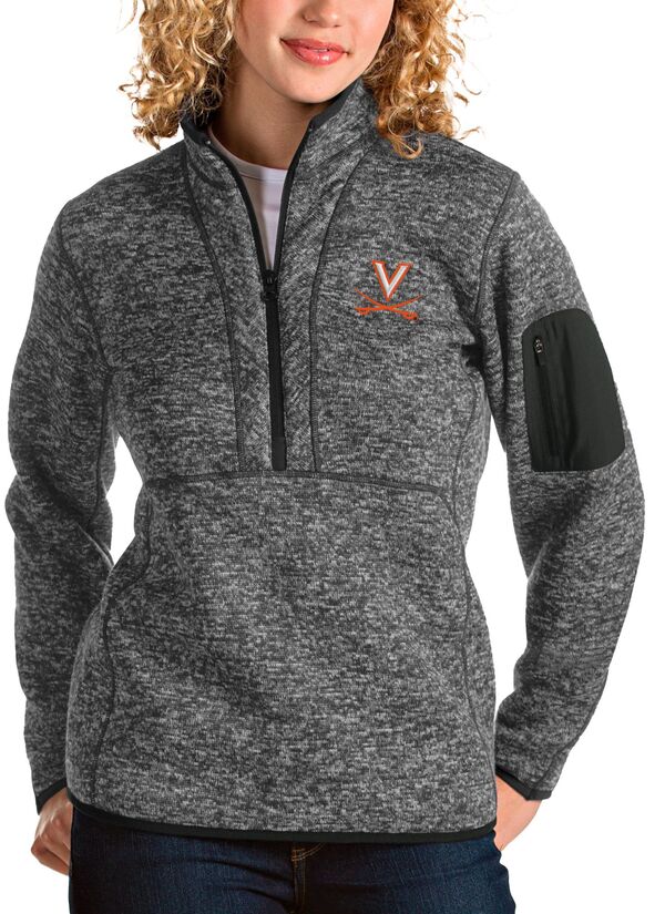 アンティグア レディース アウター ジャケット・ブルゾン Antigua Women's Virginia Cavaliers Grey Fortune 1/4 Zip Jacket NoColor グレー