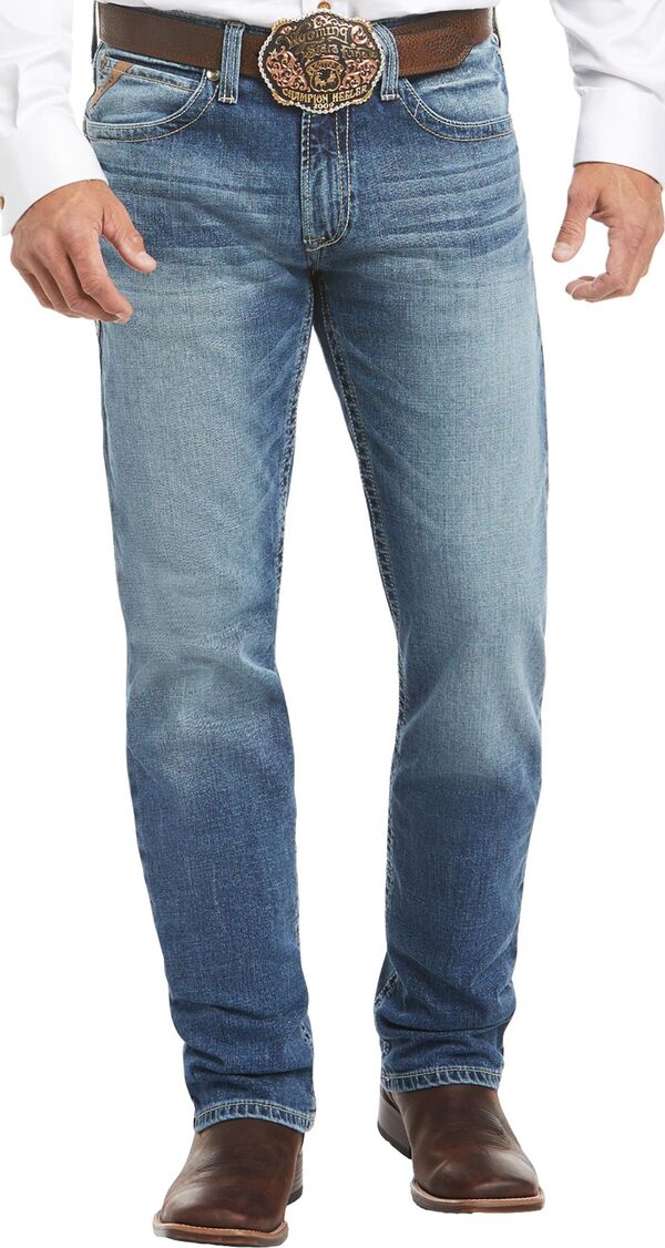 アリアト メンズ ボトムス デニムパンツ ストレート ローライズ Ariat Men\'s M4 Low Rise Stretch Shoreway Stackable Straight Leg Jean DAKOTA