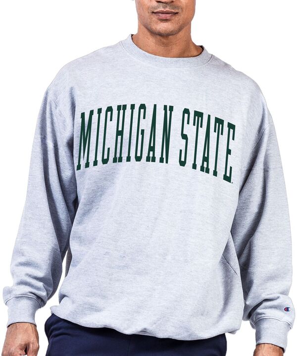 チャンピオン メンズ アウター パーカー・スウェットール シャツ Champion Men's Big & Tall Michigan State Spartans Grey Reverse Weave Crew Sweatshirt NoColor グレー 16,485円