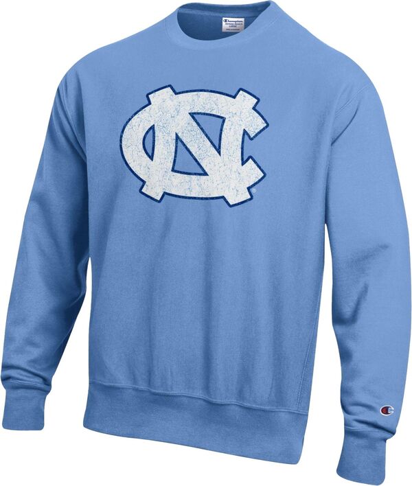 チャンピオン メンズ アウター パーカー・スウェット シャツ ヒール Champion Men's North Carolina Tar Heels Carolina Blue Reverse Weave Crew Sweatshirt NoColor ブルー