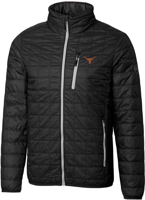 カッターアンドバック メンズ アウター ジャケット・ブルゾン Cutter & Buck Men's Texas Longhorns Black Rainier PrimaLoft Eco Full-Zip Jacket NoColor ブラック