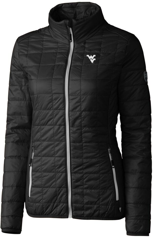カッターアンドバック レディース アウター ジャケット・ブルゾン Cutter & Buck Women's West Virginia Mountaineers Black Rainier PrimaLoft Eco Full-Zip Jacket NoColor ブラック