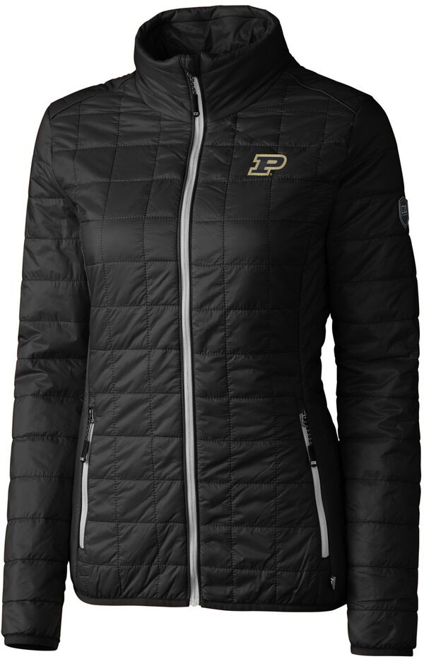カッターアンドバック レディース アウター ジャケット・ブルゾン Cutter & Buck Women's Purdue Boilermakers Black Rainier PrimaLoft Eco Full-Zip Jacket NoColor ブラック