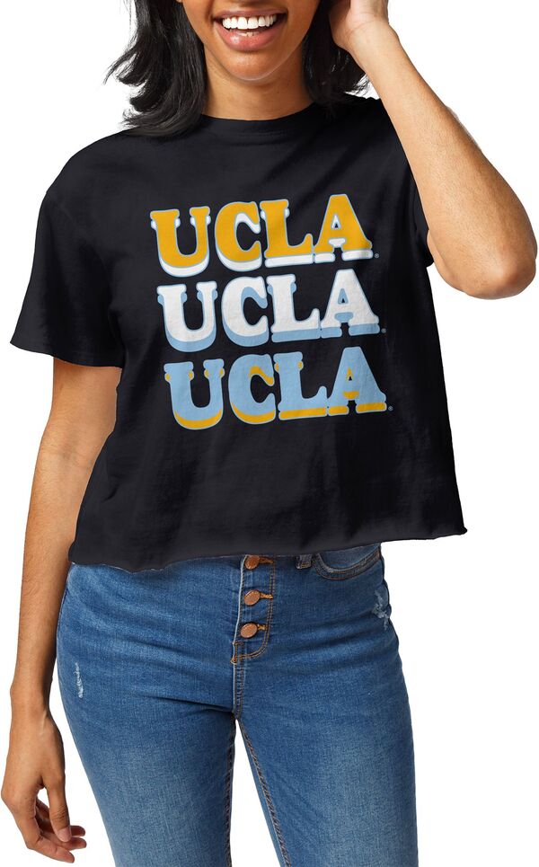 リーグレガシー レディース トップス Tシャツ コットン League-Legacy Women's UCLA Bruins True Blue Clothesline Cotton Crop T-Shirt NoColor ブルー