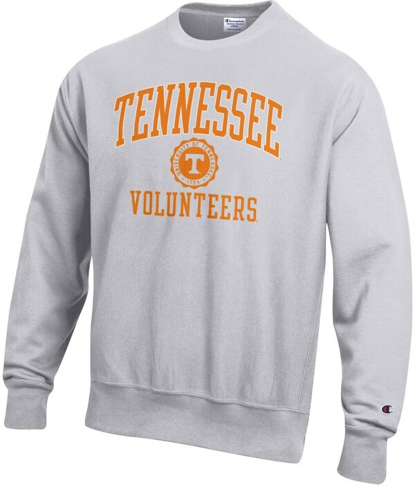 チャンピオン メンズ アウター パーカー・スウェット Tシャツ Champion Men's Tennessee Volunteersilver Grey Reverse Weave Crew Pullover Sweatshirt NoColor グレー