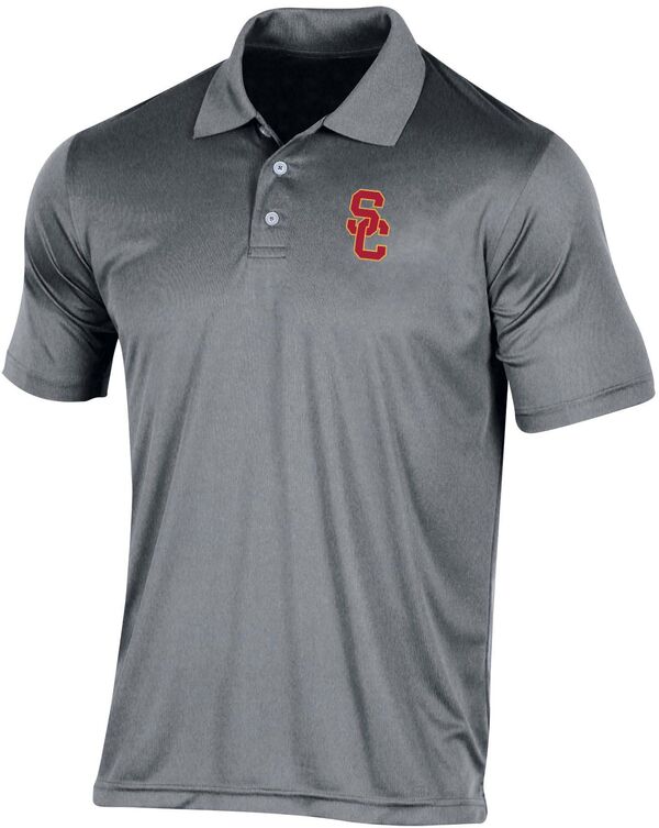 チャンピオン メンズ トップス ポロシャツ Champion Men's USC Trojans Grey Performance Polo NoColor グレー