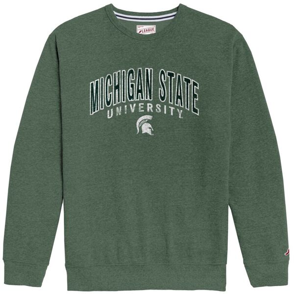 リーグレガシー メンズ アウター パーカー・スウェット シャツ League-Legacy Men's Michigan State Spartans Green Heritage Crew Sweatshirt NoColor グリーン