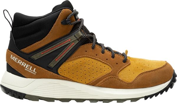 メレル メンズ シューズ ブーツ・レインブーツ レザー Merrell Men Wildwood Mid Leather Waterproof Hiking Bootspice Gold ゴールド