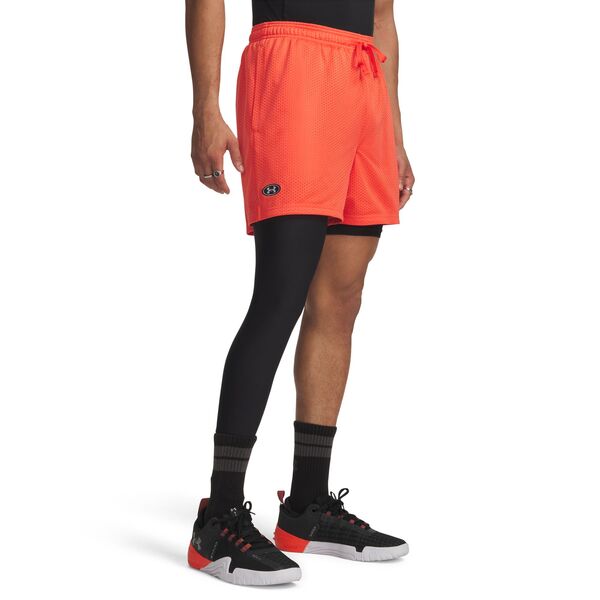 アンダーアーマー メンズ ボトムス ハーフパンツ・ショーツ メッシュ ショートパンツ Under Armour Men's Icon Meshorts Venom Red/White ホワイト