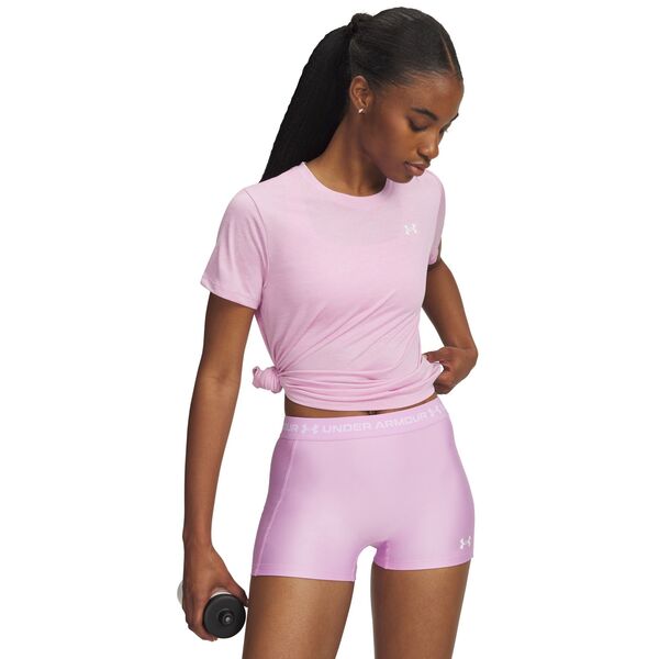 アンダーアーマー レディース トップス ティーシャツ Under Armour Women\u0027s Tech Twist Short Sleeve T-Shirt Pink Dawn/White 白いこと Tシャツ・カットソー-レディースファッション-トップス