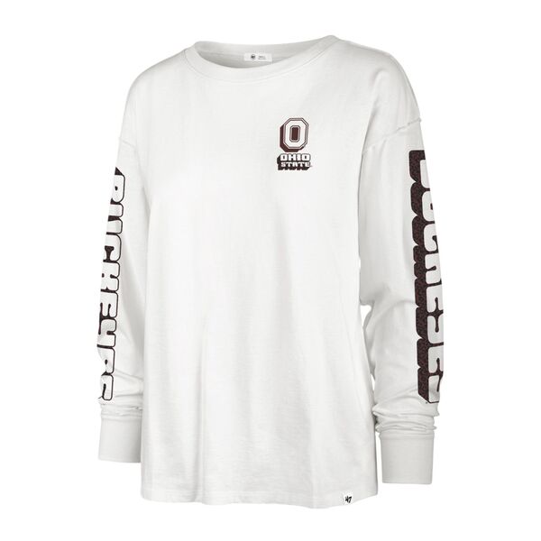 フォーティーセブン レディース トップス Tシャツ '47 Women's Ohio State Buckeyesandstone Tawny Long Sleeve T-Shirt NoColor