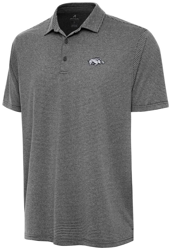アンティグア メンズ トップス ポロシャツ Antigua Men's Arkansas Razorbacks Black Heather Scheme Polo NoColor ブラック