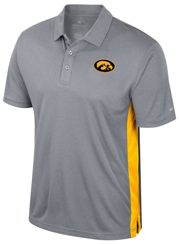 コロシアム メンズ トップス ポロシャツ Colosseumen's Iowa Hawkeyes Heather Grey Set In Polo NoColor グレー