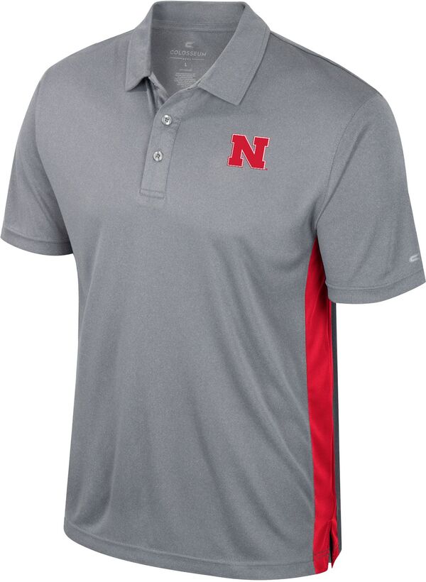 コロシアム メンズ トップス ポロシャツ Colosseumen's Nebraska Cornhuskers Heather Grey Set In Polo NoColor グレー