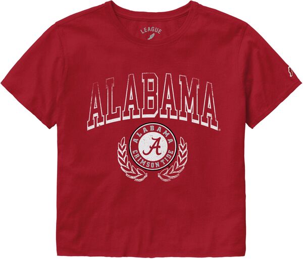 リーグレガシー レディース トップス Tシャツ クロップド League-Legacy Women's Alabama Crimson Tide Maroon Cropped T-Shirt NoColor クリムゾン