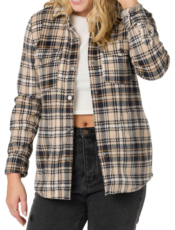 オニール レディース トップス シャツ フリース O'Neill Women's Zuma Superfleece Flannel Shirt Brown Sugar ブラウン