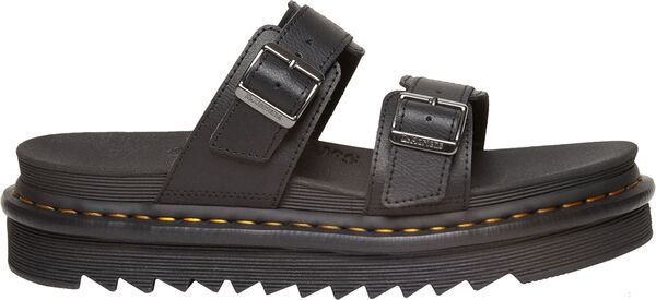 ドクターマーチン レディース シューズ サンダル レザー Dr. Martens Women's Myles Athena Leather Sandals Black Athena ブラック｜ReVida 店