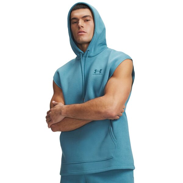アンダーアーマー メンズ アウター パーカー・スウェット ノースリーブ フリース Under Armour Men\u0027s Icon Fleece Sleeveless Hoodie Boundless Blue/Boundless Blue 青色 パーカー-メンズファッション-トップス