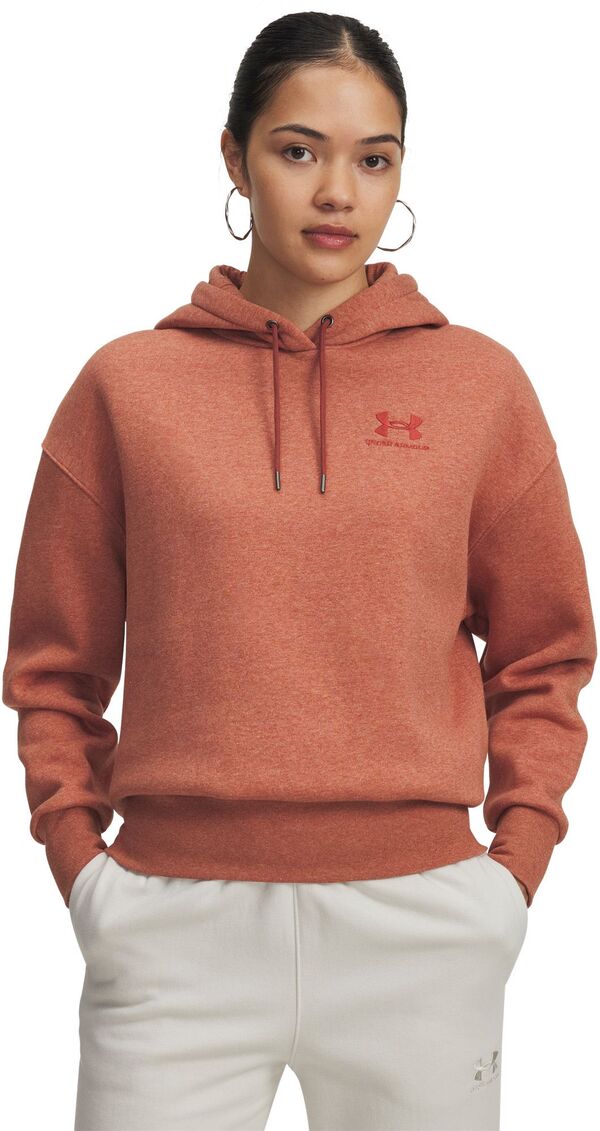 アンダーアーマー レディース アウター パーカー・スウェット フリース Under Armour Women's Icon Fleece Oversized Hoodie Cinna Red Light Heather ヘザー｜ReVida 店