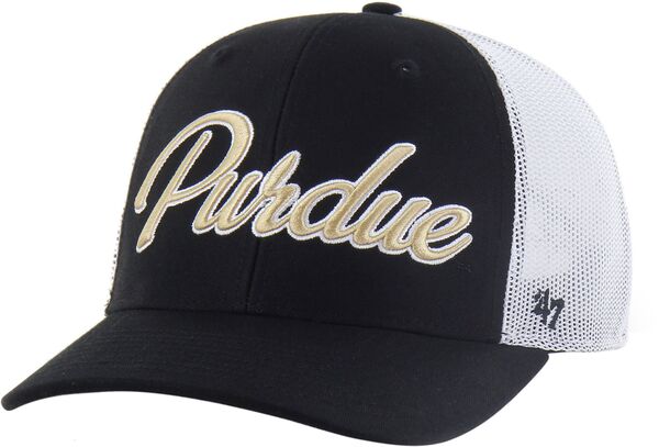 フォーティーセブン メンズ アクセサリー 帽子 '47 Adult Purdue Boilermakers Black Overhand Adjustable Trucker Hat NoColor ブラック