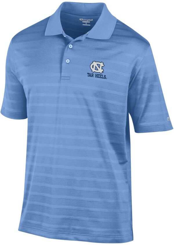 チャンピオン メンズ トップス ポロシャツ ヒール Champion Men's North Carolina Tar Heels Light Blue Textured Lifestyle Polo NoColor ブルー
