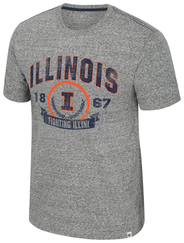 コロシアム メンズ トップス Tシャツ Colosseumen's Illinois Fighting Illini Heather Grey Pop Short Sleeve T-Shirt NoColor グレー 8,506円