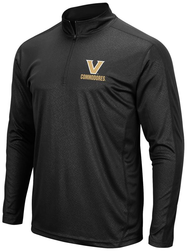 コロシアム メンズ アウター ジャケット・ブルゾン Colosseumen's Vanderbilt Commodores Black 1/4-Zip Jacket NoColor ブラック