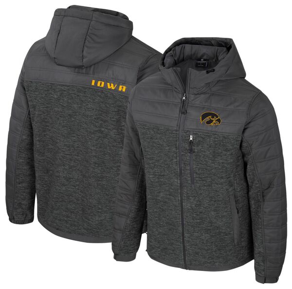 コロシアム メンズ アウター ジャケット・ブルゾン Colosseumen's Iowa Hawkeyes Charcoal Nightman Full-Zip Jacket NoColor チャコール