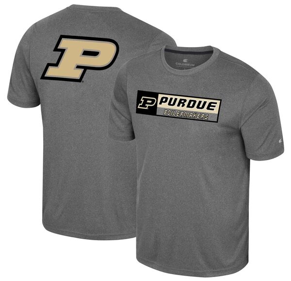 コロシアム メンズ トップス Tシャツ Colosseumen's Purdue Boilermakers Heather Charcoal Twin T-Shirt NoColor チャコール