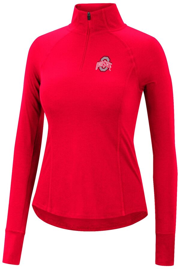 コロシアム レディース アウター ジャケット・ブルゾン Colosseum Women's Ohio State Buckeyes Red 1/4-Zip Jacket NoColor レッド