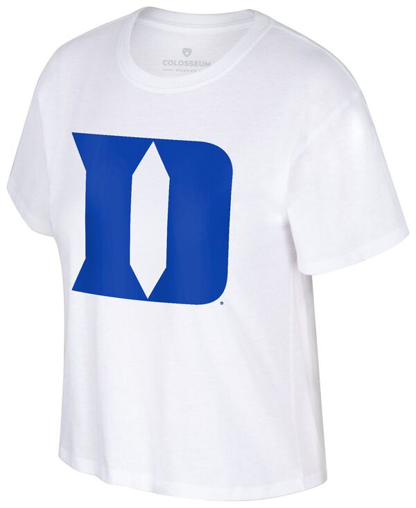 コロシアム レディース トップス Tシャツ クロップド Colosseum Women's Duke Blue Devils White Cropped Promo Short Sleeve T-Shirt NoColor ホワイト