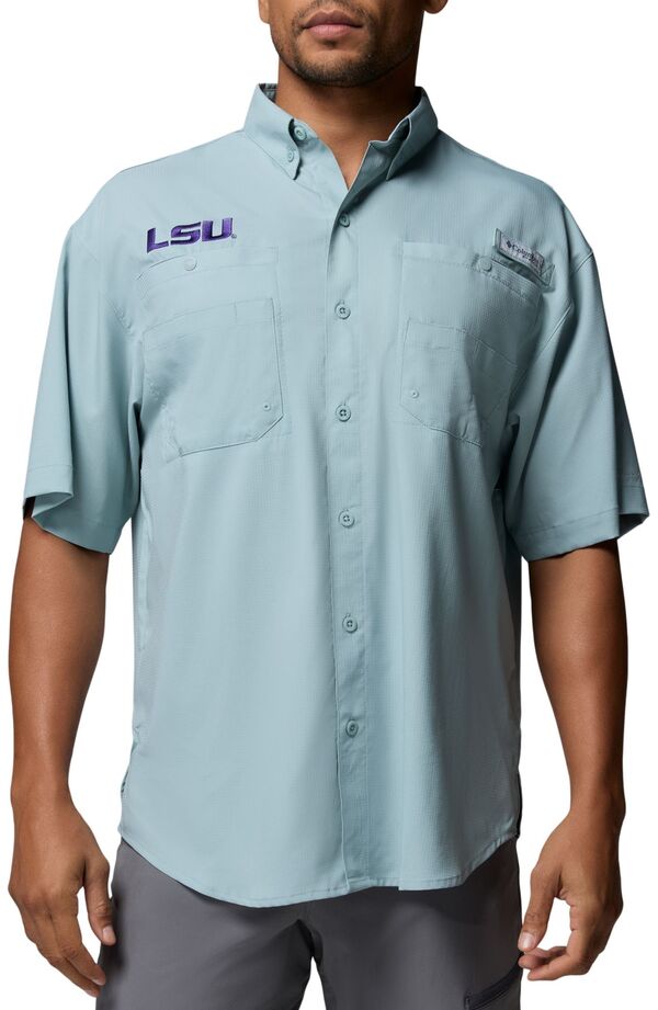 コロンビア メンズ トップス Tシャツ Columbia Men's LSU Tigers Crushed Blue Tamiami T-Shirt NoColor ブルー