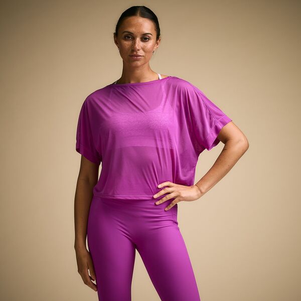 キャリー レディース トップス シャツ CALIA Women's Exhale Crossover Teelectric Orchid