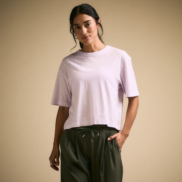 キャリー レディース トップス シャツ CALIA Women's Everyday Sluboxy Crew Blooming Lilac ライラック