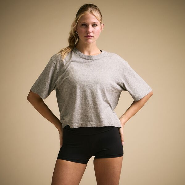 キャリー レディース トップス シャツ CALIA Women's Everyday Sluboxy Crew Light Heather Grey グレー