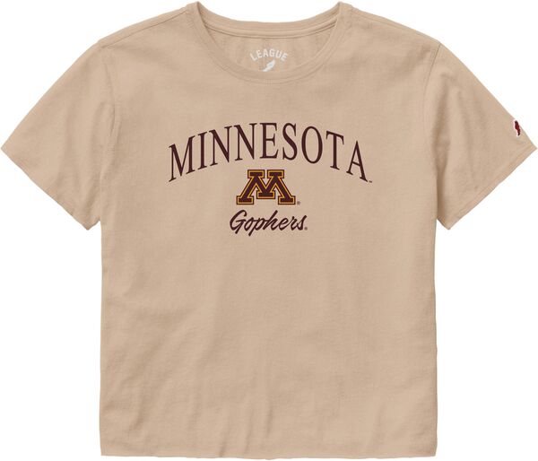 リーグレガシー レディース トップス Tシャツ League-Legacy Women's Minnesota Golden Gophers Tan Clothesline Short Sleeve T-Shirt NoColor タン