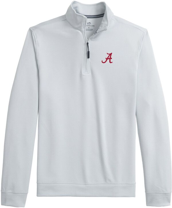 サウザーンタイド メンズ アウター ジャケット・ブルゾン Southern Tide Men's Alabama Crimson Tide Grey Schooner Quarter-Zip Jacket NoColor グレー