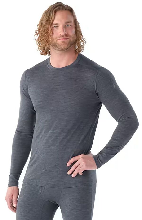 スマートウール メンズ トップス シャツ Smartwool Men Classic All-Season Merino Base Layer Crew Boxed Iron Heather ヘザー