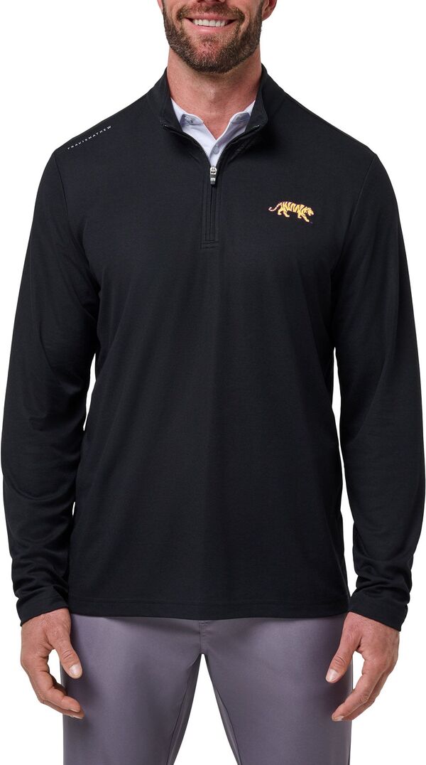 トラビスマヒュー メンズ アウター ジャケット・ブルゾン TravisMathew Men's LSU Tigers Black 'Time to Tailgate' Quarter-Zipullover Jacket NoColor ブラック