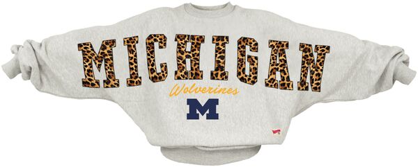 プレスボックス レディース アウター パーカー・スウェット クルーネック シャツ Pressbox Women's Michigan Wolverines Ash Flannigan Crewneck Sweatshirt NoColor アッシュ