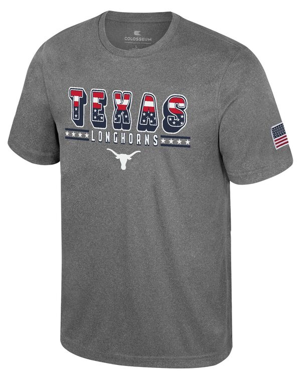 コロシアム メンズ トップス Tシャツ Colosseumen's Texas Longhorns Heather Charcoal Blade T-Shirt NoColor チャコール