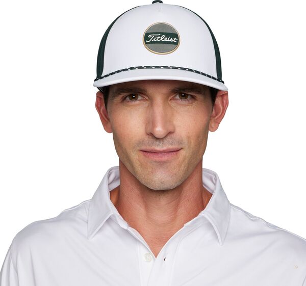 タイトリスト メンズ アクセサリー 帽子 Titleist Men's Boardwalk Rope Golf Hat White/Pine/Gold ホワイト