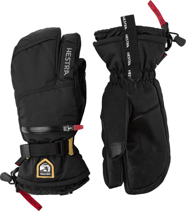 ヘストラ メンズ 付属物 グローブ Hestrall Mountain CZone 3-Finger Gloves Black 黒いこと