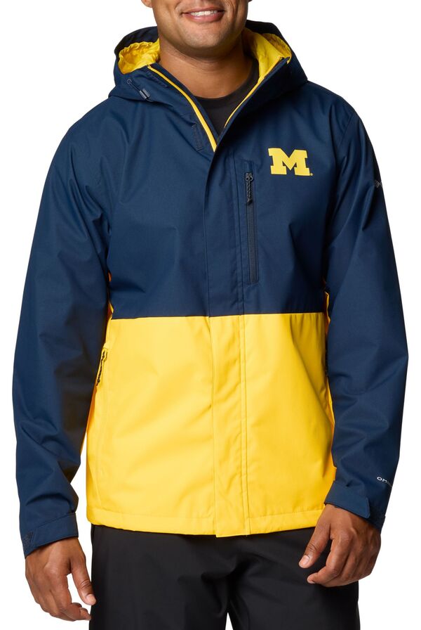 コロンビア メンズ アウター 上衣・上衣 Columbia Men\u0027s Michigan Wolverines Navy/Yellow Color Block Field Bound Jacket NoColor 米国海軍