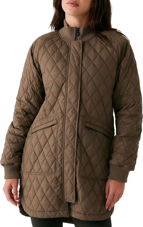 ロル レディース アウター 上衣・上衣 キルティング パーカー Lole Women\u0027s Quilted Bomber Parka Mocha モカ